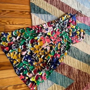 Jcrew Silk Brushstroke Dress, Sz 6T Tall 6